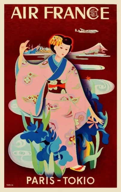 AIR FRANCE PARIS TOKYO Mod 2 - POSTER/AFFICHE 63x100cm