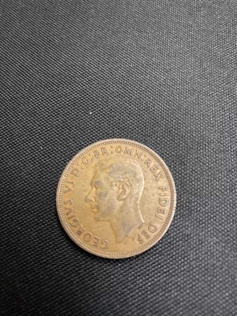 King George VI 1949 Old Penny Coin