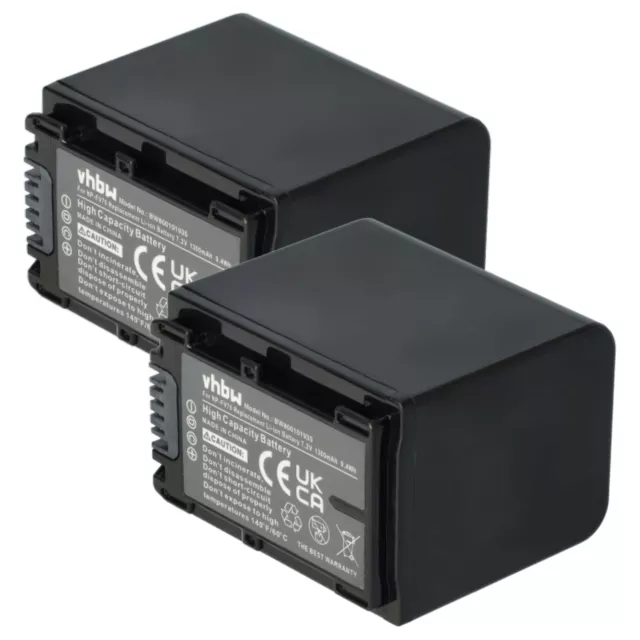 2x Batería para Sony DCR-DVD150E DCR-DVD115E DCR-DVD308E DCR-DVD110E 1300mAh