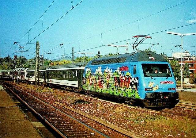 Deutschland 2003 Elektrisch Express Zug Locomotive Goppingen Diesel Rail Car Ppc