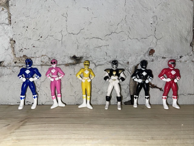 Mini Morphin Power Rangers ALL 6 POWER Rangers Mighty Morphin Mini Figures Cereal Full Set / Lot ...