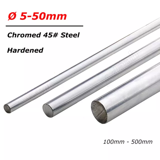 Hardened Chromed 45# Steel Round Bar Rod Shaft Ø5-50mm|L 100-500mm Optical Axis