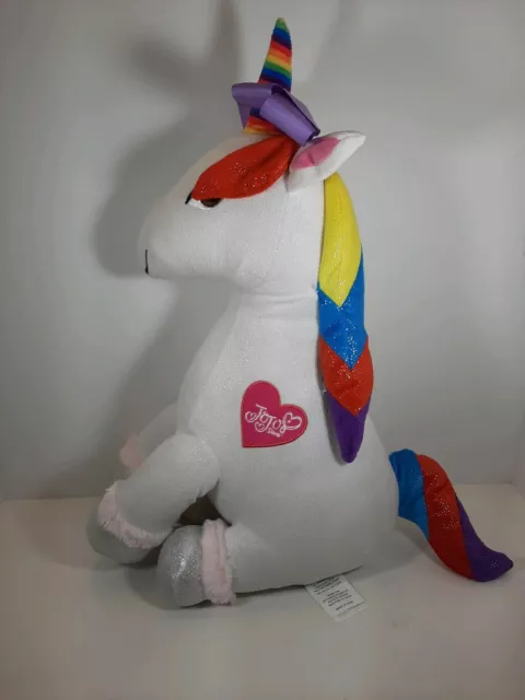 Jojo Siwa Nwot Jumbo Sparkle Rainbow Unicorn Plush Pillow Buddy Nickelodeon