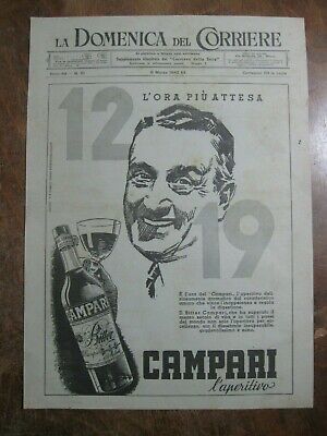 Pubblicità advertising stampa APERITIVO CAMPARI LA DOMENICA DEL CORRIERE 1942-XX
