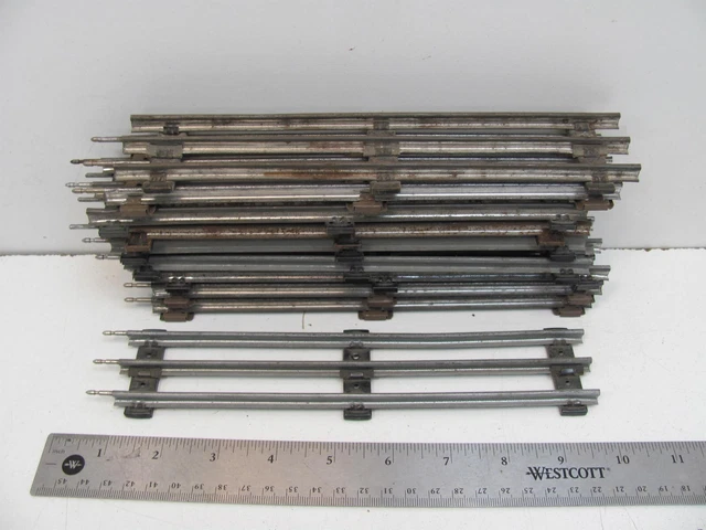Lot Of 10 : Vintage Lionel 027 Track Standard "O" Gauge 3 Rail