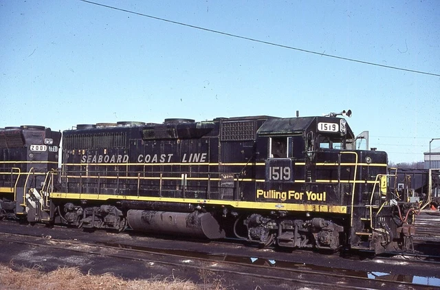 ORIGINAL 1983 RAILROAD SLIDE SCL SEABOARD COAST LINE 1519 Richmond VIRGINIA  AIR