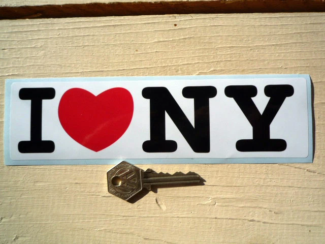 New York State Shaped Flag Sticker Self Adhesive Vinyl...