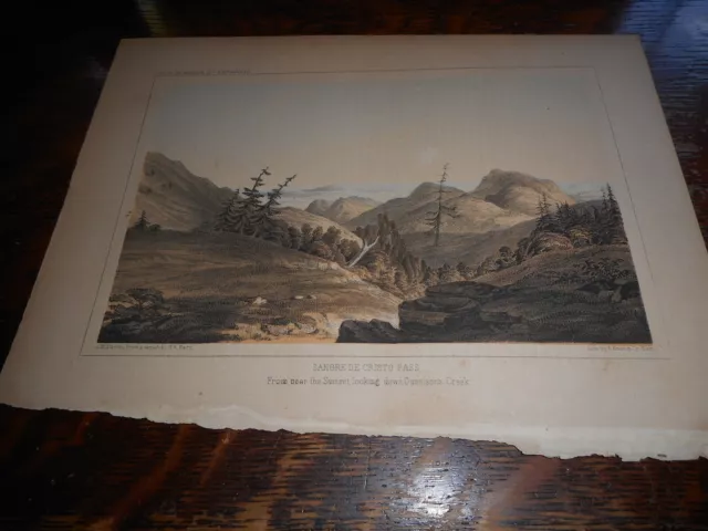 USPRR Expedition And Surveys Sangre De Cristo Pass Circa 1840's