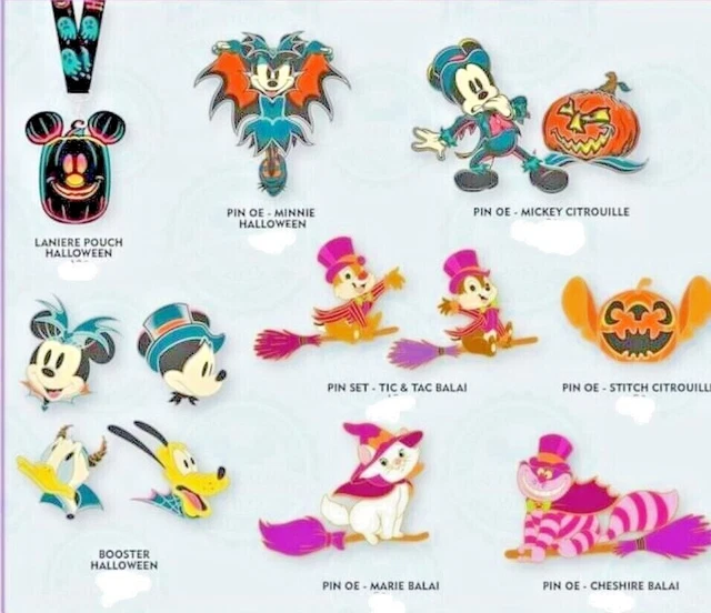 DISNEY PINS HALLOWEEN 2023 DISNEYLAND PARIS pre order (shipping