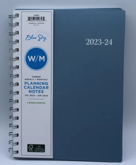 BLUE SKY 20232024 Academic Year Weekly Monthly Planner 6" x 8