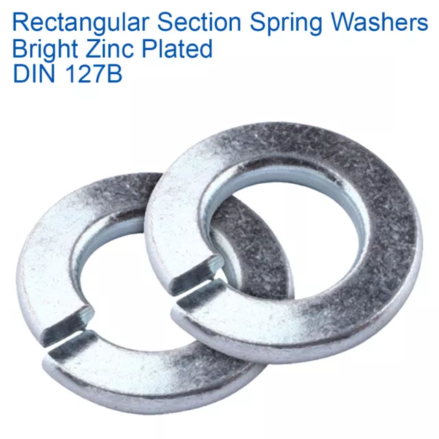 Rectangular Section Spring Washers Zinc M2 M3 M4 M5 M6 M7 M8 M10 M12 M14 M16 M20