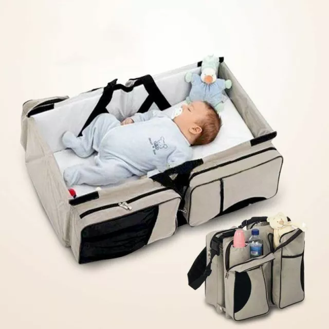 Travel Portable Foldable Baby Crib Bag Infant Diaper Nursery Changing 2in1 Bed