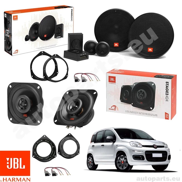 Sound-way 4 X Enceintes Fiat Punto 1 - Haut-Parleurs Sur Mesure 8,7 Cm Avant Et Arrière