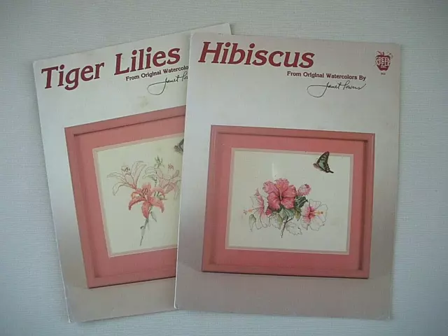 Tiger Lilies & Hibiscus - Green Apple Co - Cross Stitch Pattern Booklets