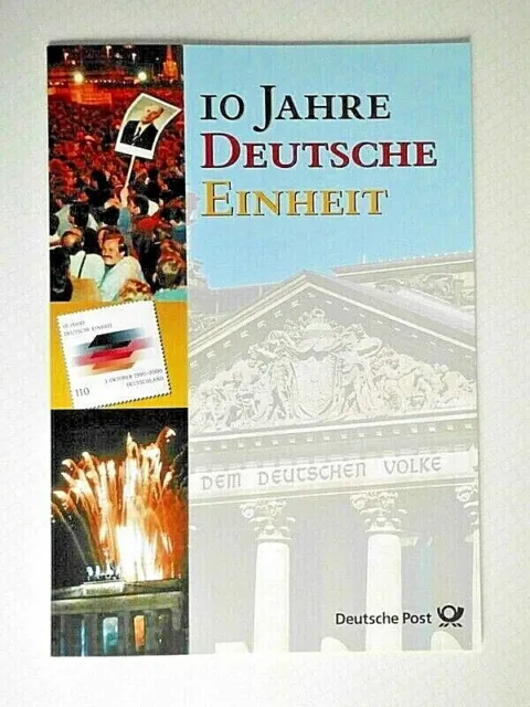 Beleg Ersttagsblatt BRD 2000 10 Jahre Deutsche Einheit Mi. Nr.2142 o Viererblock