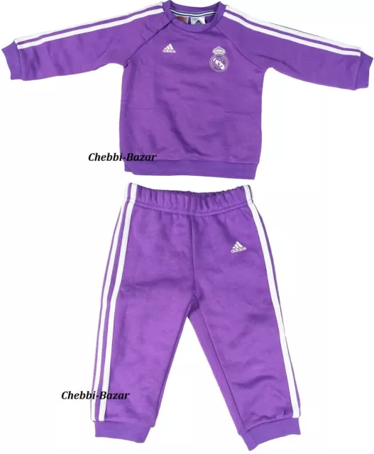 Adidas Real Madrid Baby Trainingsanzug 3S Baby Jogger Set Jogginganzug Lila NEU