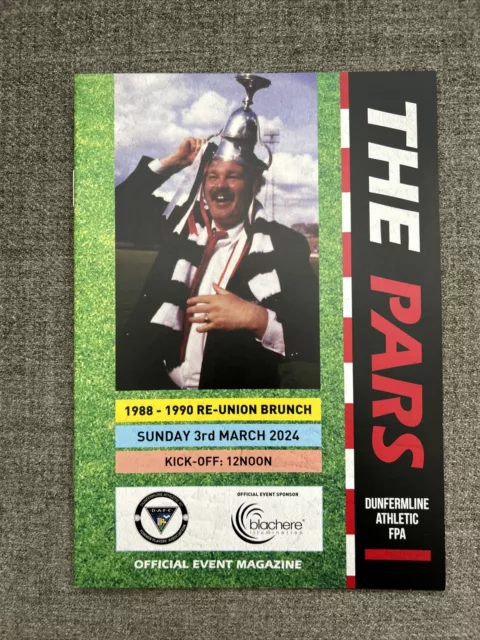 Dunfermline Athletic Brunch Programme Rare Mint 3 March 2024