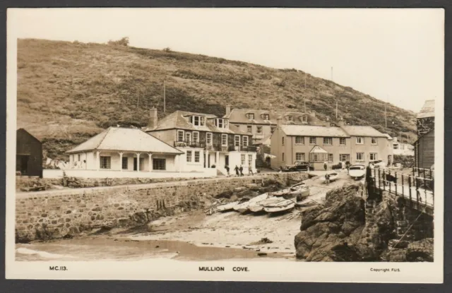Postcard Mullion Cove near Helston Cornwall boats on slipway RP Frith