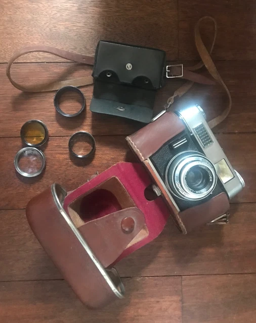 appareil photo ancien VOIGTLANDER vintage camera + filtres pare soleil no leica