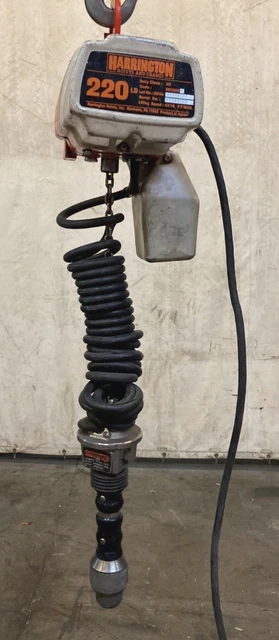Harrington Electric Chain Hoist 220Lbs Sn-00035753  6Ft Cord And Chain Hoist
