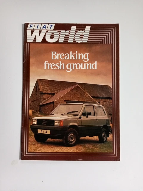 Fiat Word Breaking Fresh Ground Pubblicazione Pubblicitaria D'epoca Mercato Usa