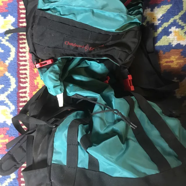 Vintage Chouinard Mountaineering Backpack Teal/Black Sz Tall Patagonia Nice!