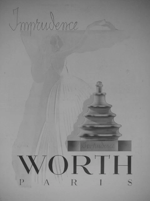 Publicité De Presse 1940 Imprudence Parfum Worth Paris - Advertising