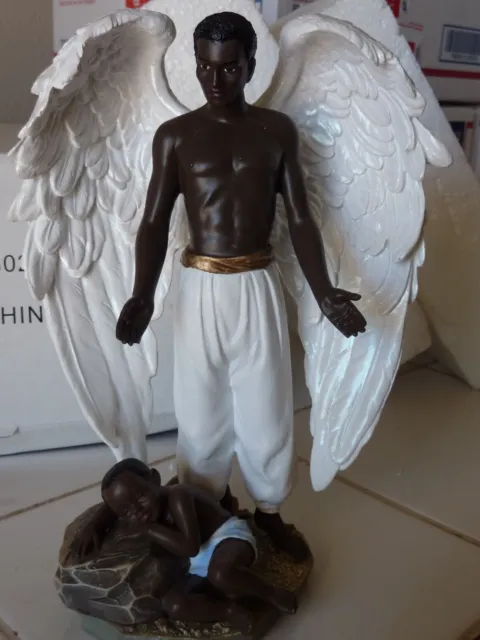 African American Male Angel w/African Baby Boy