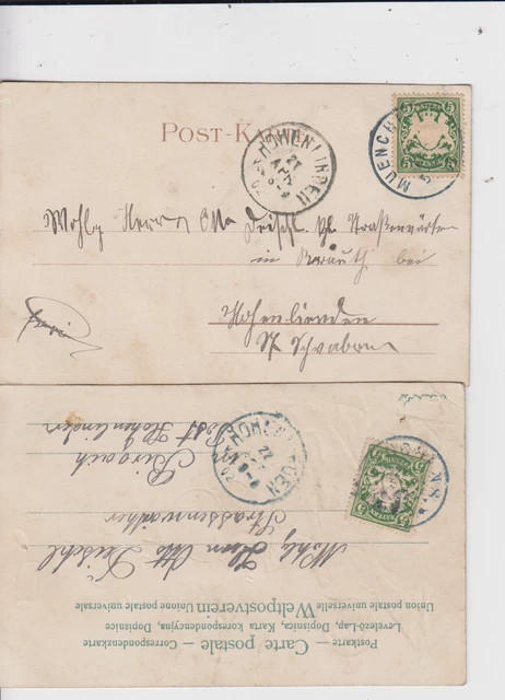 2 x Litho München Oberbayern - Oktoberfest Kleiner Mönch Bier Kanone 1902 2