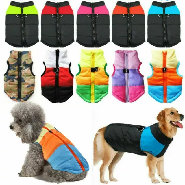 Winter Pet Vest Jacket Warm Puppy Dog Waterproof Clothes Small/Large Padded Coat