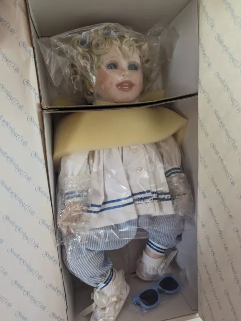Heritage Doll The Hamilton Collection Michelle Porcelain Doll IN Box w/COA