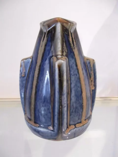 Joli vase art deco grès Denbac Vierzon  (french pottery vase) h 17,8cm 2