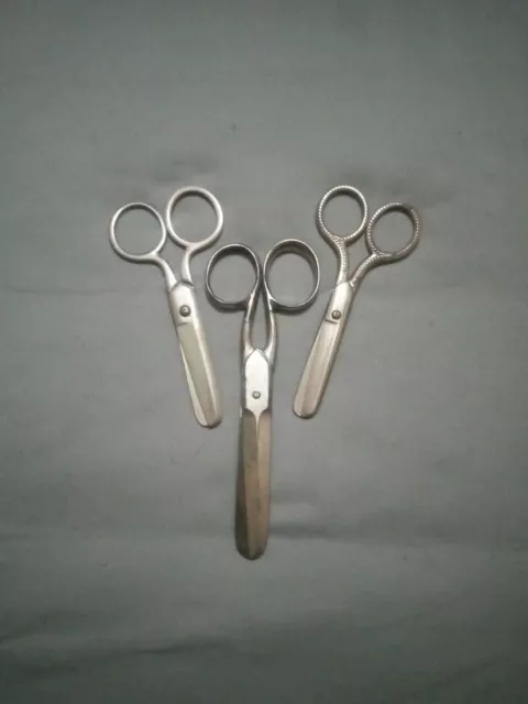 Vintage USA Made Scissors Lot Of 3 Smaller Size Decent Condition Rare And Unique