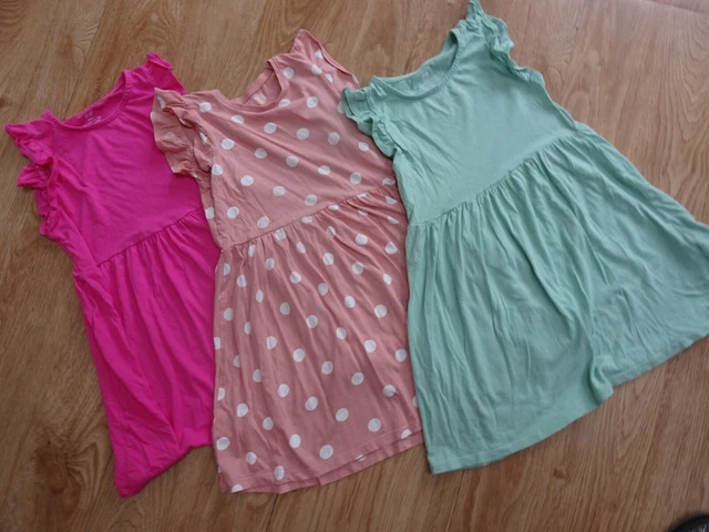 H&M bambina confezione da 3 abiti estivi pacchetto abiti ETÀ 6 - 7 ANNI eccellenti