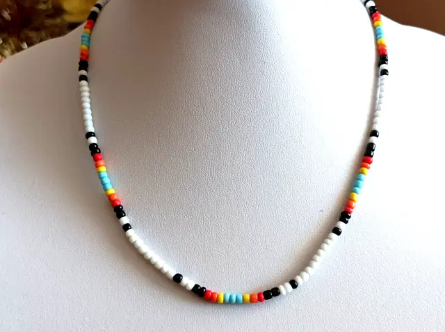 Native american indian beaded choker, birthday gifts for her/him, native style