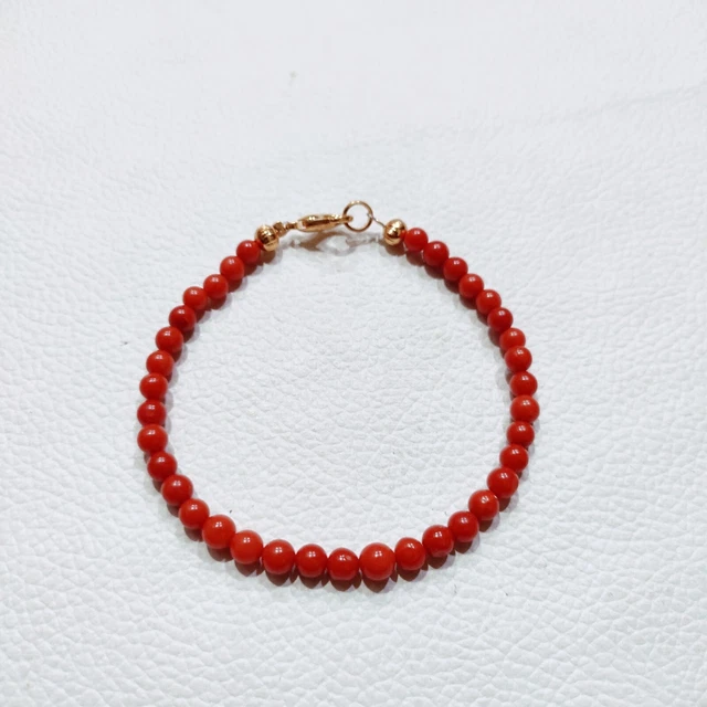 Bracelet En Perles De Corail Blanc Naturel, 7 Pouces, Fabrication Artisanale Indienne