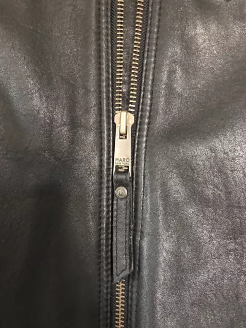 Marc New York Men’s Black Leather Jacket NWOT Large 3