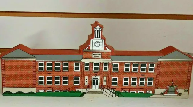 Shepherd's Heart Silkscreened on Wood "Bridgetown School" Made in Salem Ohio