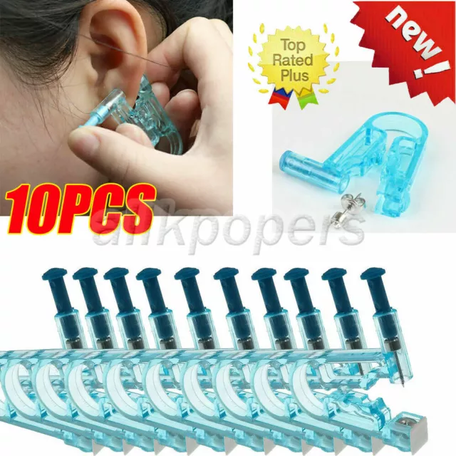 Kit de 10 piezas de perchas perforadoras perforas de oreja desechable