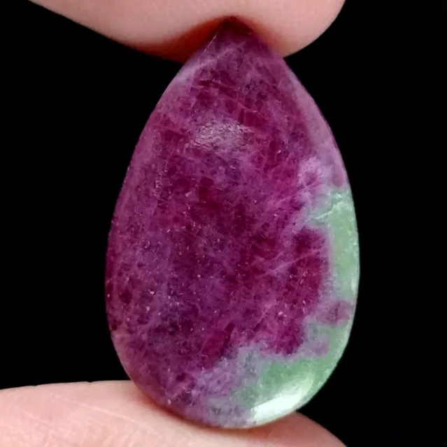 Natural Ruby Zoisite Pear Shape Cabochon Loose Gemstone 22.00 Ct