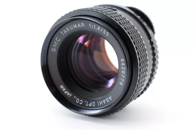 PENTAX Asahi SMC Takumar 55mm f/1,8 MF für M42 [Top mit Filter [1056] 2