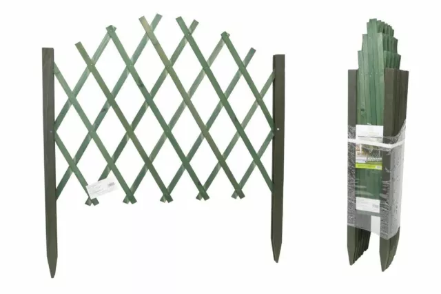 Treillis en Bois Filet Extensible Vert Grimpante Clôture 117x65cm Dfh
