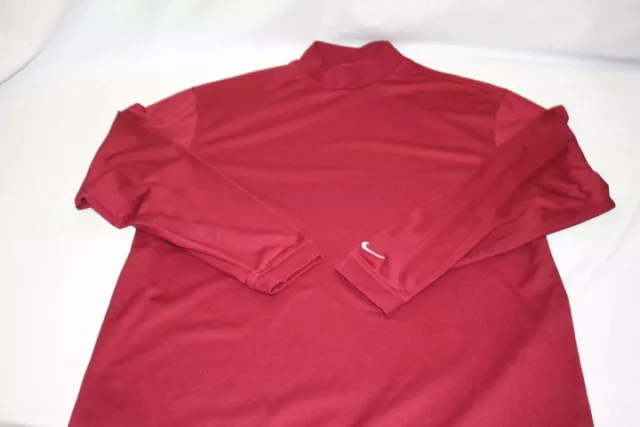 NIKE GOLF FitDry Long Sleeve Burgundy Base Layer Mens Size XL-B110