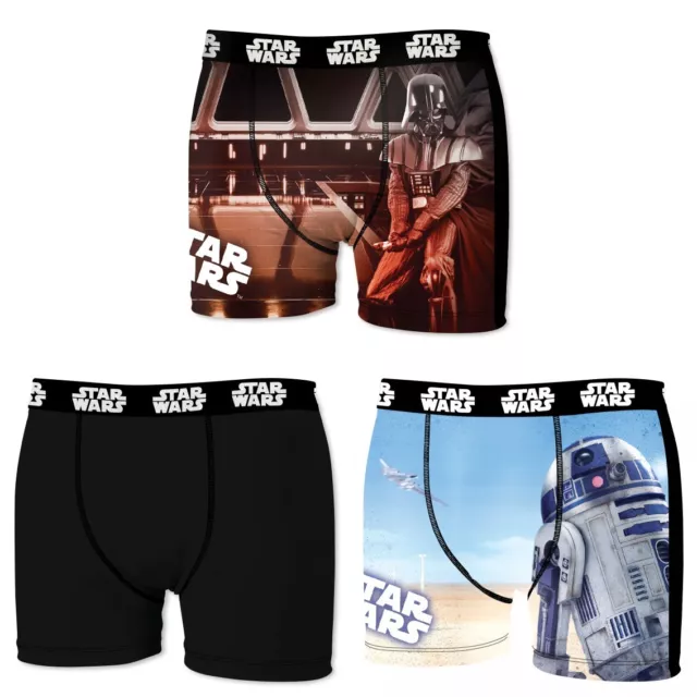 Disney Star Wars Herren Boxershorts, R2D2, Chewbacca, Darth Vader, Storm Trooper