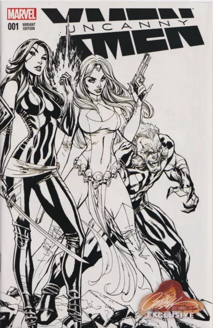 UNCANNY X-MEN #1 (J. SCOTT CAMPBELL B&W EXCLUSIVE) COMIC BOOK ~ Marvel