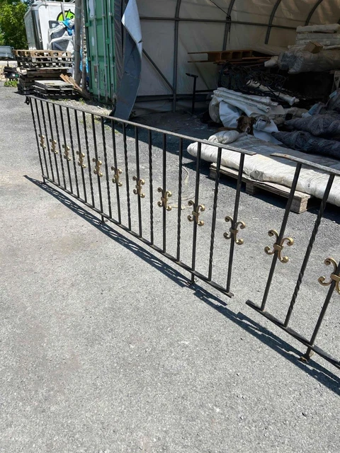 Antique Wrought Iron  Fence Panels - Swny3