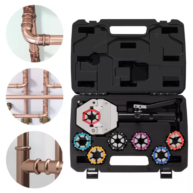 71550 Manual A/C Air Conditioning Hose Crimping Repair Tool w/ Dies Set Portable
