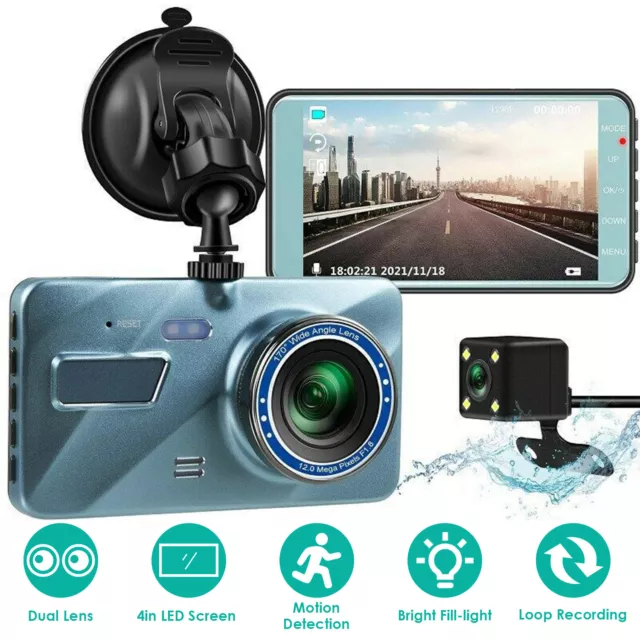 2.2"-4.3" 1080P Car Dash Camera Front Rear Cam Video Recorder Dashboard Camera