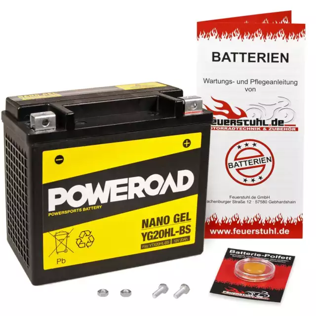 Batterie plus Harley-Davidson Dyna Wide Glide 93-16 GEL startbereit m. Pfand