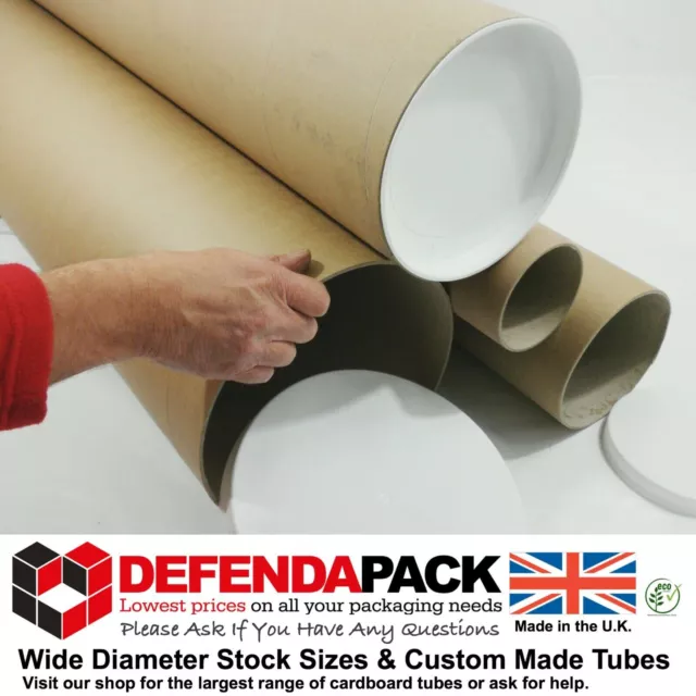 Poster Postal Tubes 6" Wide Diameter Cardboard 0.5m 1m 1.5m  Long A0 2A0